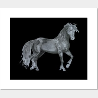 Trotting Horse Sketch Posters and Art